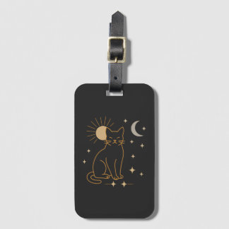 Etiqueta De Bagagem Mystic Cat Luggage Tag – Minimalist Celestial Line
