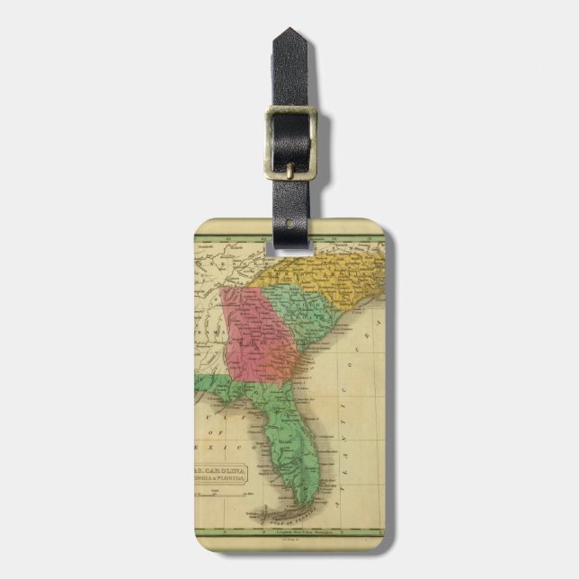 Etiqueta De Bagagem N. & S. Carolina. (Frente Vertical)