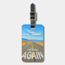 Etiqueta De Bagagem Na estrada, outra vez, foto do céu azul
