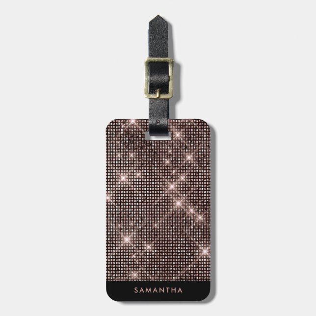 Etiqueta De Bagagem Na moda elegante personalizado (Frente Vertical)