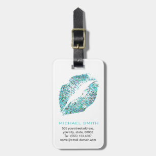 Etiqueta De Bagagem Na moda Glitter Lábios nº 30