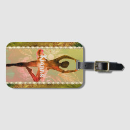 Etiqueta De Bagagem Na moda Watercolor Ballerina