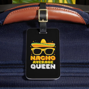 Etiqueta De Bagagem Nacho Média da Família Queen Girl Cinco De Mayo