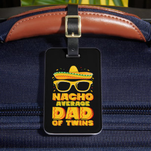 Etiqueta De Bagagem Nacho Média Pai De Gêmeos Mexicanos Cinco De Mayo