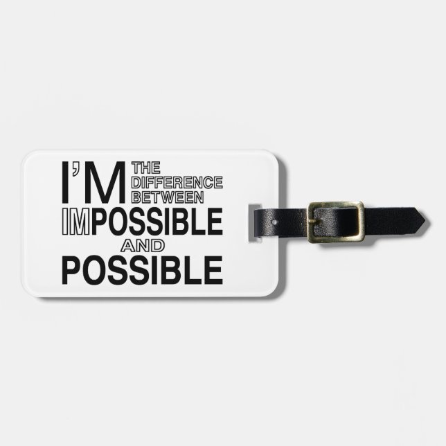 Etiqueta De Bagagem Nada impossíveis (Frente Horizontal)