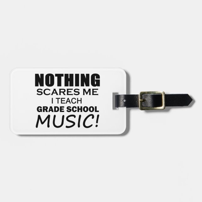Etiqueta De Bagagem Nada Me Assusta Música Escolar (Frente Horizontal)