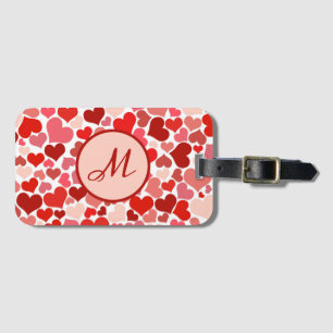 Etiqueta De Bagagem Namorados Romântico Vermelho Vermelho Rosa Viagem