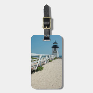 Etiqueta De Bagagem Nantucket. Antigo Farol de Madeira