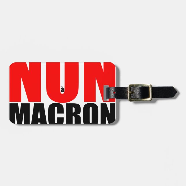ETIQUETA DE BAGAGEM NÃO À MACRON (Frente Horizontal)