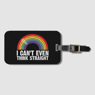 Etiqueta De Bagagem Não consigo nem pensar direito Mês do Orgulho LGBT