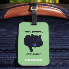 Etiqueta De Bagagem Não é sua marca de bagagem verde acrílica