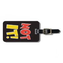 Não ele preto do Tag da bagagem do saco