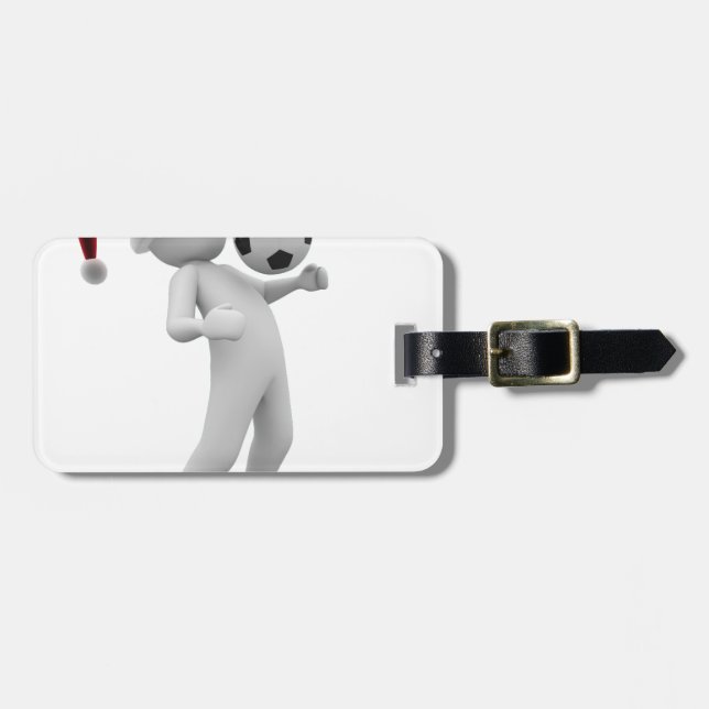 Etiqueta De Bagagem natal de futebol (Frente Horizontal)