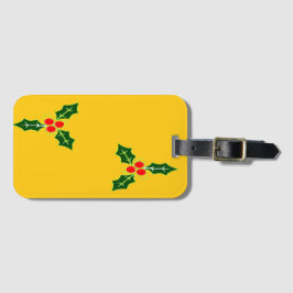 Etiqueta De Bagagem Natal sagrado em laranja