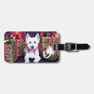 Etiqueta De Bagagem Natal - Westie - Bella