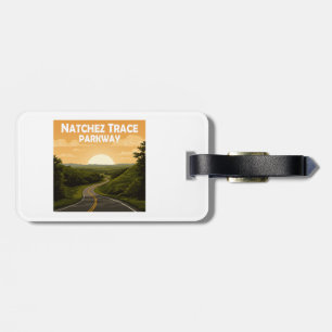 Etiqueta De Bagagem Natchez Trace Parkway Mississippi Paisagem