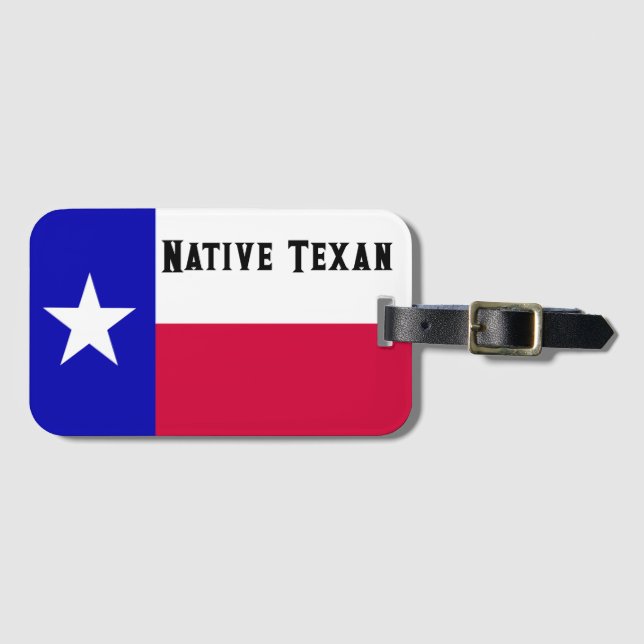 Etiqueta de Bagagem Nativa do Texas (Frente Horizontal)