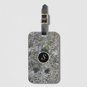 Etiqueta De Bagagem Nature Geology Mossy Monograma