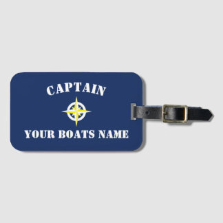 Etiqueta De Bagagem Navio capitão bússola náutica