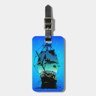 Etiqueta De Bagagem Navio clássico