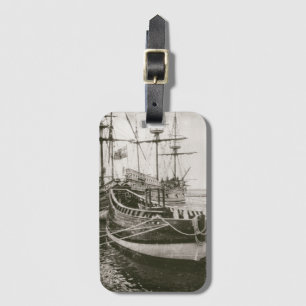 Etiqueta De Bagagem Navios Piratas Navios Navegadores Marítimos Náut