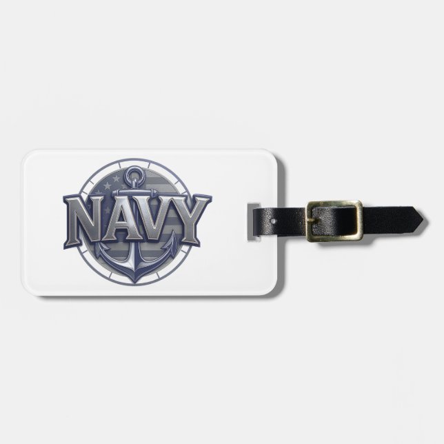 Etiqueta De Bagagem Navy USN VETERAN (Frente Horizontal)
