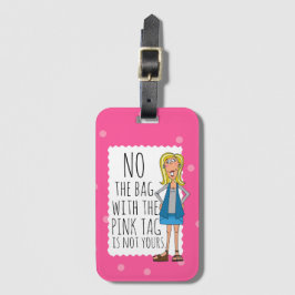 Etiqueta De Bagagem Nenhum o saco com o Tag cor-de-rosa não é seu