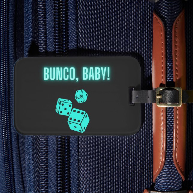 Etiqueta De Bagagem Neon Aqua Bunco Baby (Frente Insitu 4)