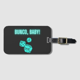 Etiqueta De Bagagem Neon Aqua Bunco Baby