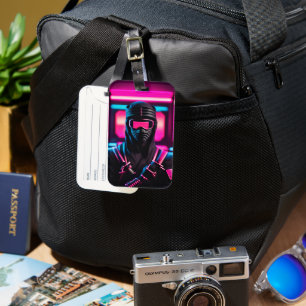 Etiqueta De Bagagem neon ninja