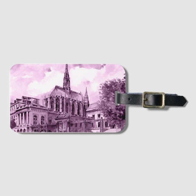 ETIQUETA DE BAGAGEM NEON PINK (Frente Horizontal)