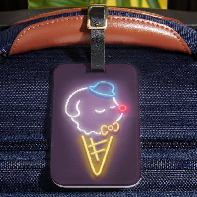 Etiqueta De Bagagem Neon Sorvete (Frente Insitu 2)