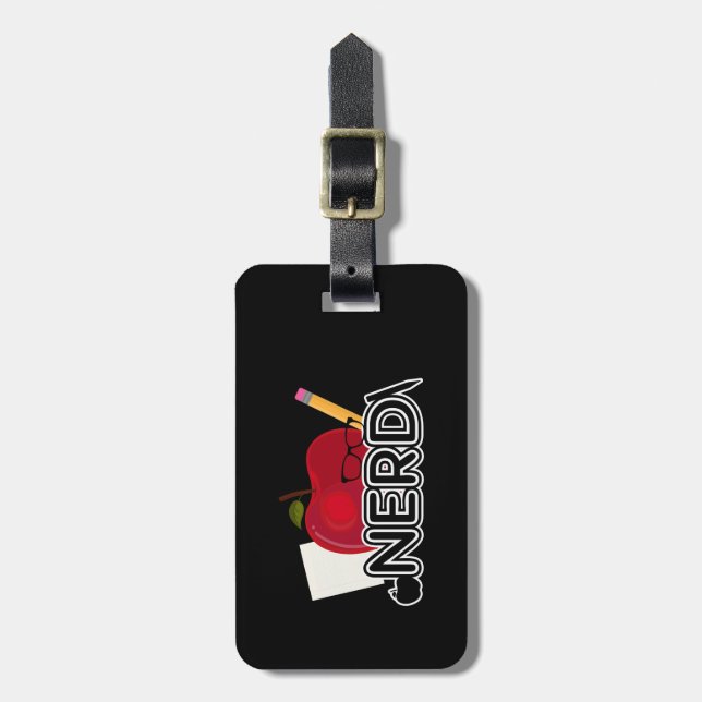 Etiqueta De Bagagem Nerd (Frente Vertical)