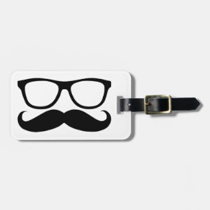 Etiqueta De Bagagem Nerd do bigode