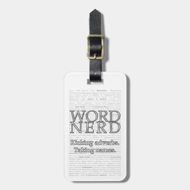 Etiqueta De Bagagem Nerd do Word (Frente Vertical)