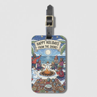 Etiqueta De Bagagem Neve no litoral