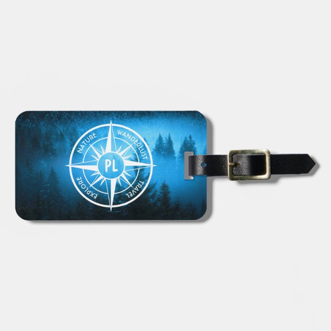 Etiqueta De Bagagem Névoa emblem monograma em estrela de pântano (Frente Horizontal)