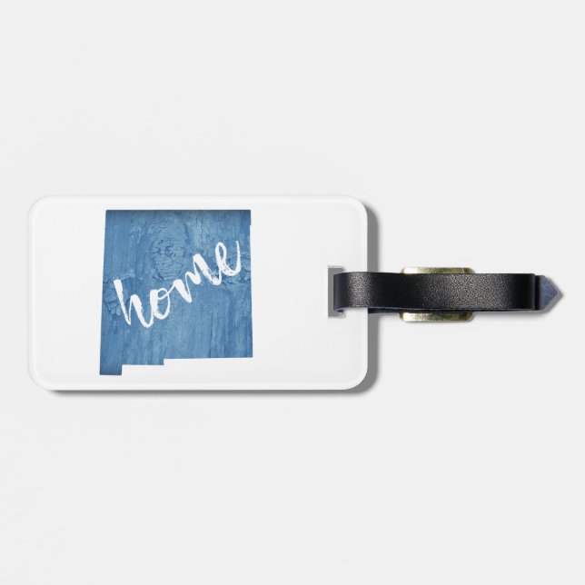 Etiqueta De Bagagem New Mexico Home Wood Grain (Traseira Horizontal)