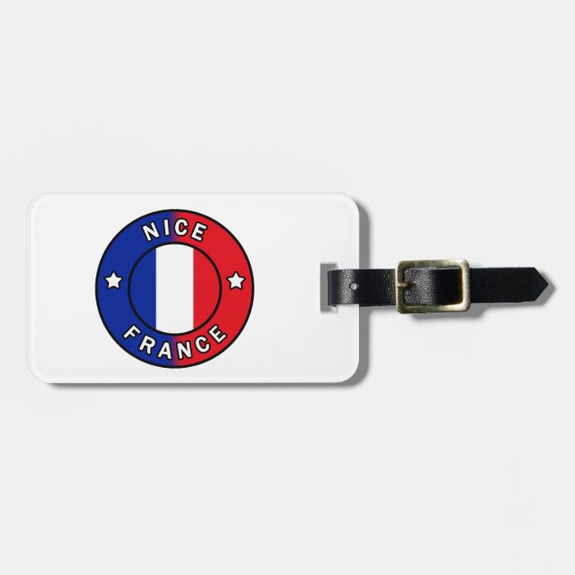Etiqueta De Bagagem Nice França (Frente Horizontal)