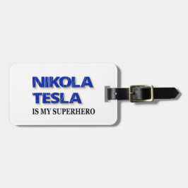 Etiqueta De Bagagem Nikola Tesla É Meu Super-Herói