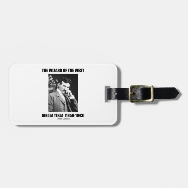 Etiqueta De Bagagem Nikola Tesla o feiticeiro do oeste (Frente Horizontal)