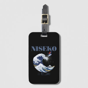 Etiqueta De Bagagem Niseko Free Rider, Vintage japonesa ArtLuartigo