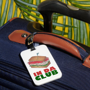 Etiqueta De Bagagem No Da Club Turkey Club Sandwich Engraçado Foodie D