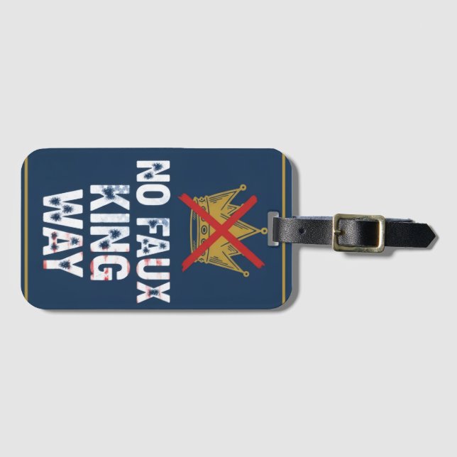 Etiqueta De Bagagem No Faux King Way (Frente Horizontal)