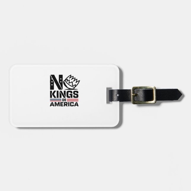 Etiqueta De Bagagem No Kings In America Baby Creative Style (Frente Horizontal)