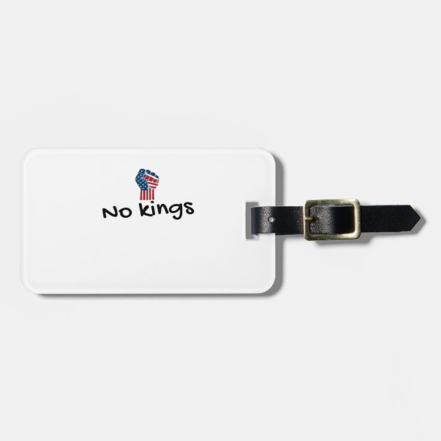 Etiqueta De Bagagem No Kings In America Classic Minimal Clean (Frente Horizontal)