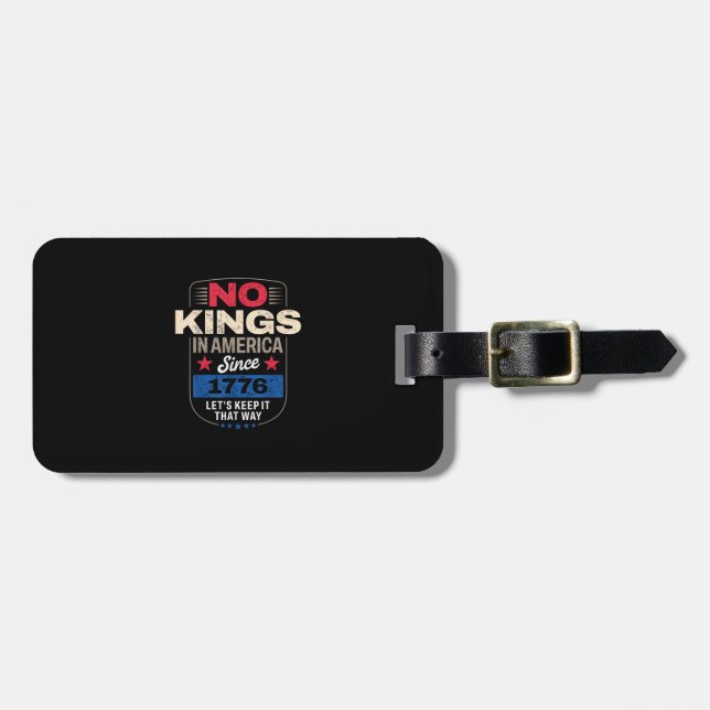 Etiqueta De Bagagem No Kings In America Retro Classic (Frente Horizontal)
