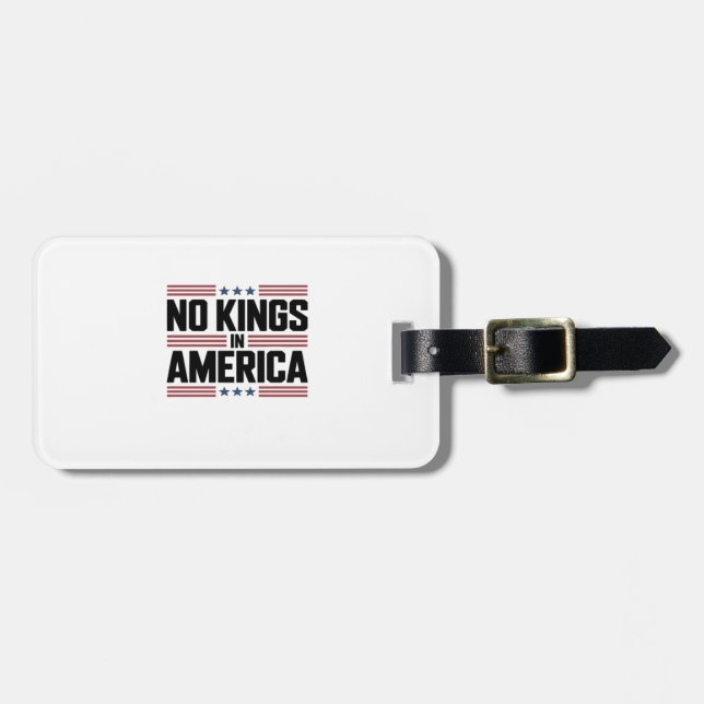 Etiqueta De Bagagem No Kings In America USA Creative Style (Frente Horizontal)