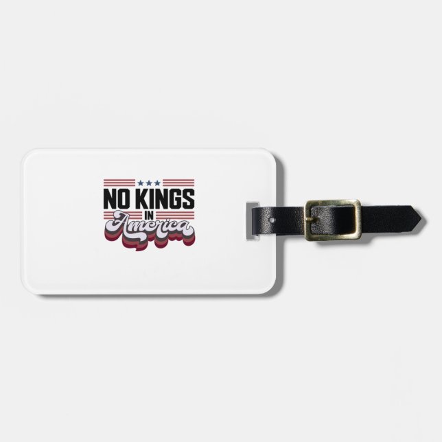 Etiqueta De Bagagem No Kings In America USA Retro Classic (Frente Horizontal)