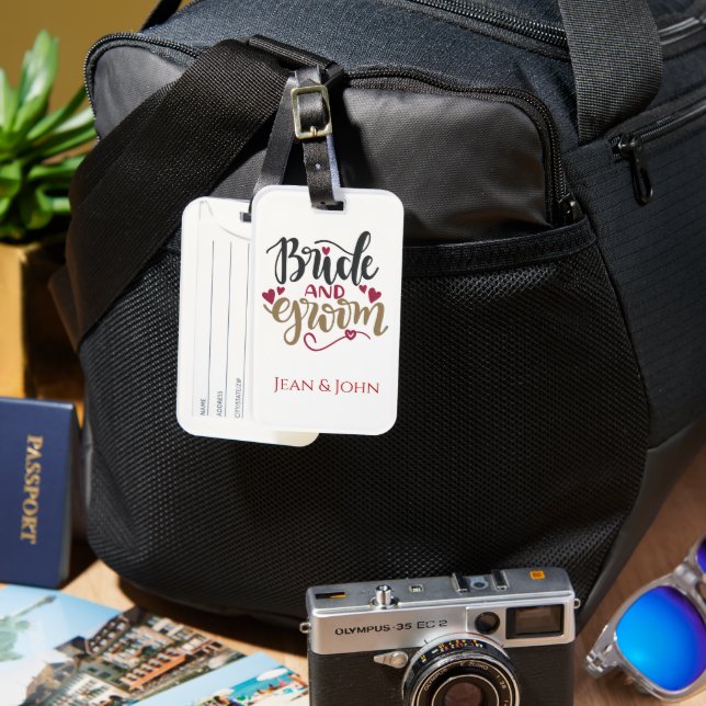 Etiqueta De Bagagem Noiva E Grupo Personalizado (Frente e Verso)